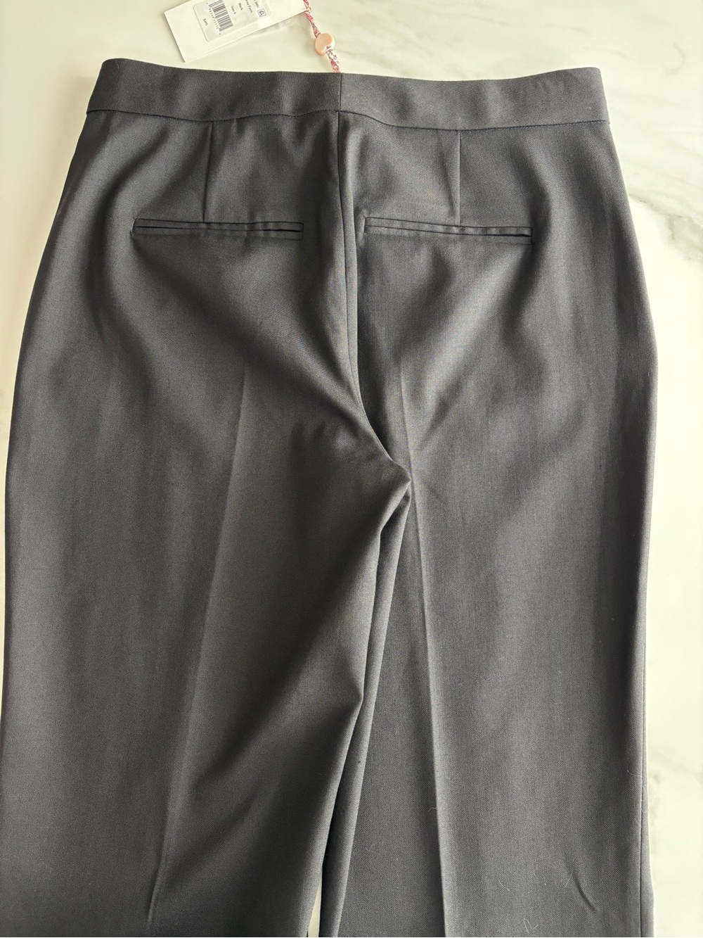 Loveshackfancy Severine Wool Classic Black Straight-Leg Dress Pants Sz US 4 - Picture 13 of 13